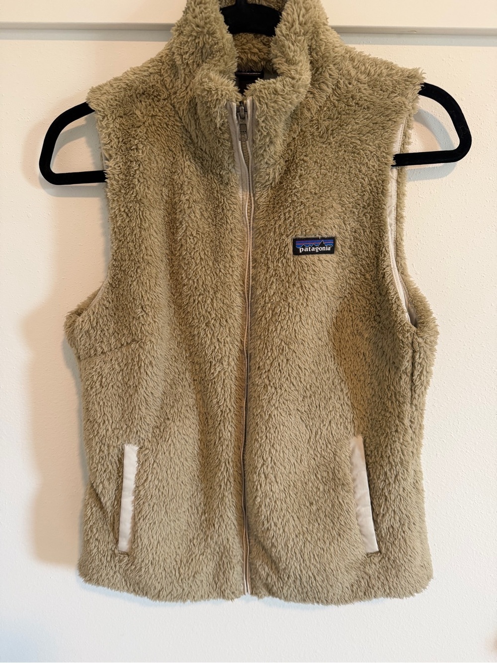 Patagonia Tan Cozy Sherpa Fleece Vest